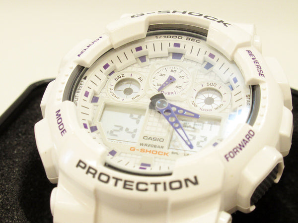 CASIO カシオ G-SHOCK ジーショック 腕時計 アナログ デジタル 防水 ホワイト GA-100A (UD-47)