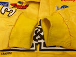 ジェフハミルトン Jeff Hamilton Racing レーシングジャケット M&M HASE キャラクター ワッペン イエロー系 黄 ジャケット  XXL ジャケット 刺繍 イエロー 3Lサイズ 101MT-1315