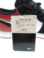 ジョーダン JORDAN NIKE AIR JORDAN 1 LOW ナイキ エアジョーダン1ロウ ブラックトゥ ホワイト/ブラック ジムレッド 箱付き シューズ 靴  553558-116 メンズ靴 スニーカー マルチカラー 27cm 101-shoes76