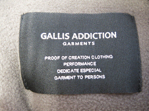 GALLIS ADDICTION ガリスアディクション 切替フリース 271806G グレー 黒 ブラック ポリエステル  アノラック フリース 刺繍ロゴ メンズ 3
