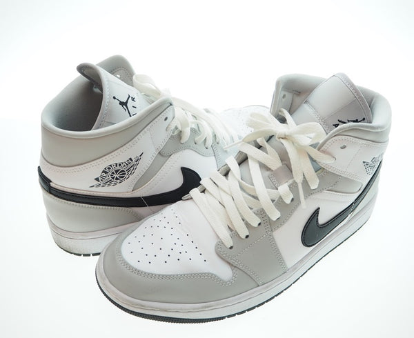 ナイキ NIKE NIKE WMNS AIR JORDAN 1 MID GREY FOG/BLACK-WHITE 21HO-I ナイキ ウィメンズ エアジョーダン 1 ミッド ホワイト ライト スモーク グレー ブラック BQ6472-015 メンズ靴 スニーカー ホワイト 29cm 101-shoes348