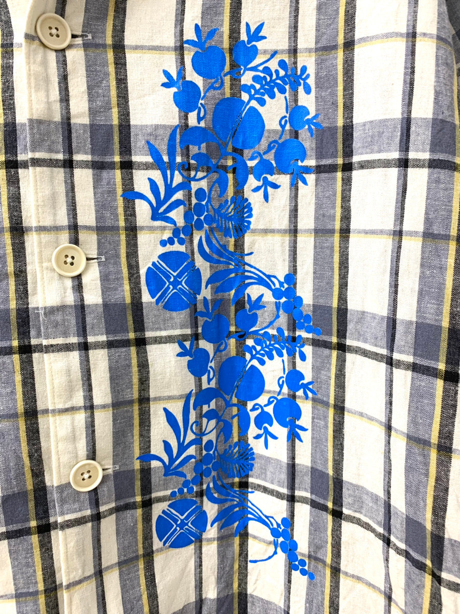 【美品】kolor 20SS リネンコットンチェックシャツ