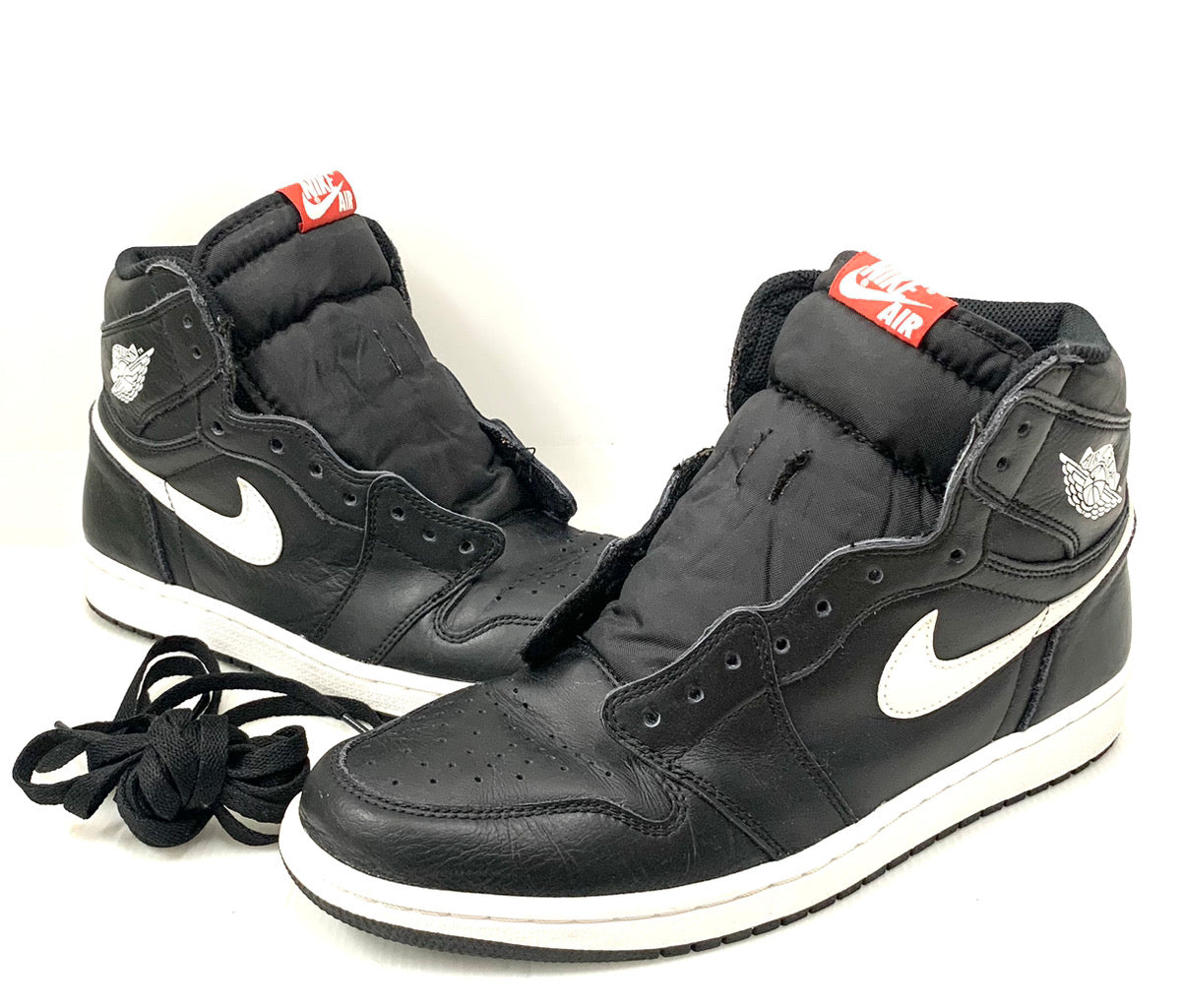 ナイキ NIKE エアジョーダン１ レトロ AIR JORDAN 1 RETRO HIGH OG 555088-011 メンズ靴 スニーカー ロゴ  ブラック 28.5cm 201-shoes514