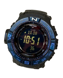 カシオ CASIO PROTREK プロトレック ラフソーラー トリプルセンサー デジタル カレンダー  PRW-3500SYT メンズ腕時計ブラック 101watch-31