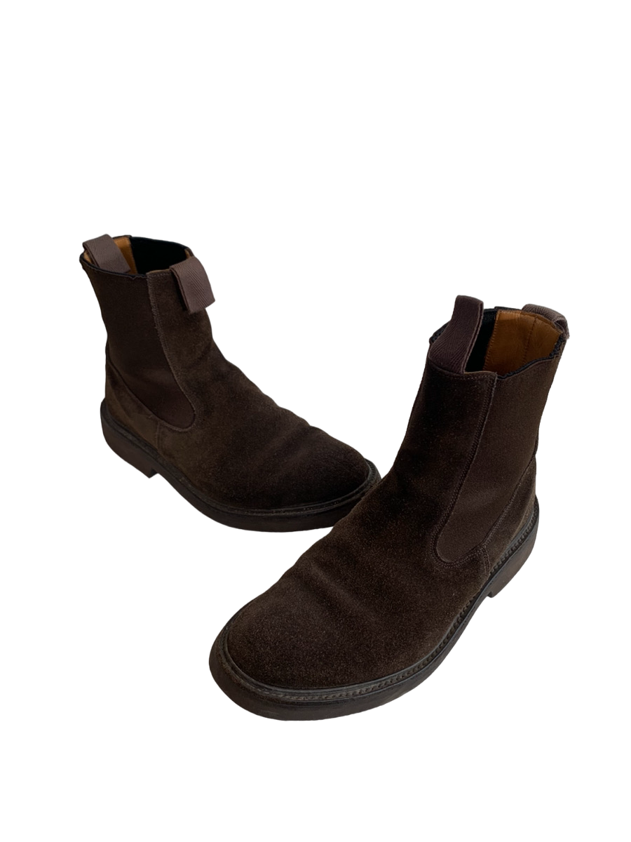 Tricker's サイドゴアブーツ 黒 スウェード Tricker's サイドゴアブーツ 黒 スウェード