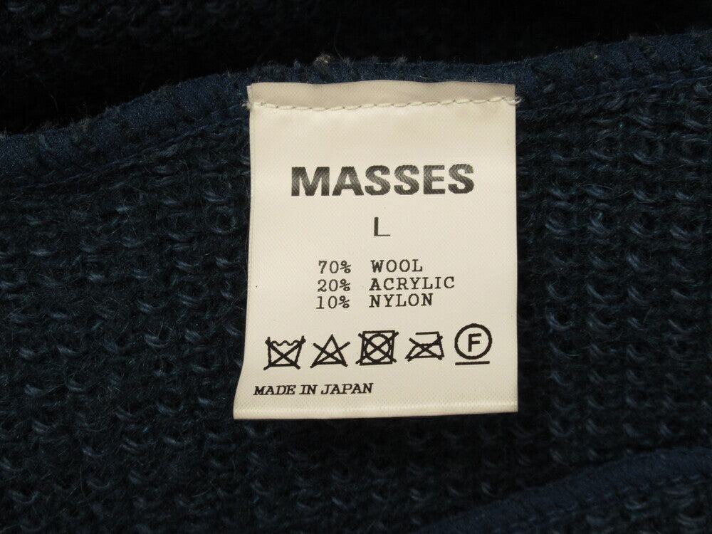 MASSES マシス MOHAIR CARDIGAN BLUE モヘア カーディガン ブルー