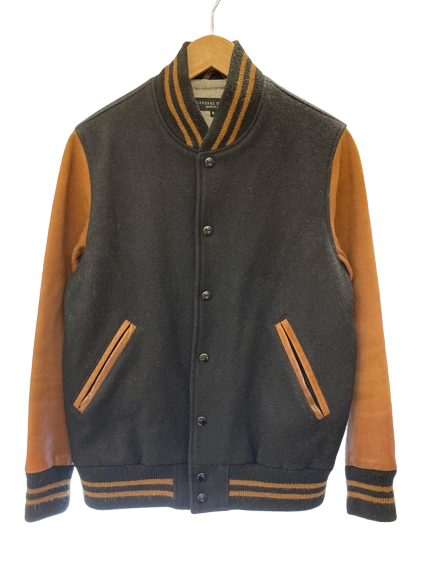 ゴールデンベア Golden Bear SHIPS GENERAL SUPPLY Golden Bear ジェネラルサプライシップス ゴールデンベア  スタジャン レザージャケット ライン ブラック 黒 ジャケット ライン ブラック Sサイズ 101MT-523