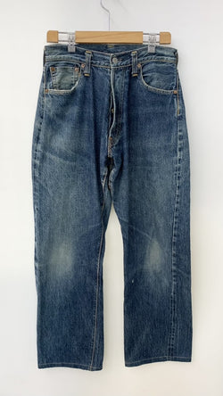 【中古】エヴィス EVISU デニムパンツ ジーンズ 初期 赤タブ デニム 無地 ブルー 201MB-82