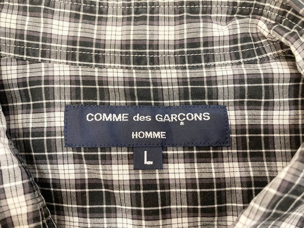 コムデギャルソン COMME des GARCONS HOMME コムデギャルソンオム 長袖 チェック シャツ ドット ブラック系 Made in JAPAN 日本製  HF-B041 長袖シャツ チェック マルチカラー Lサイズ 101MT-1398