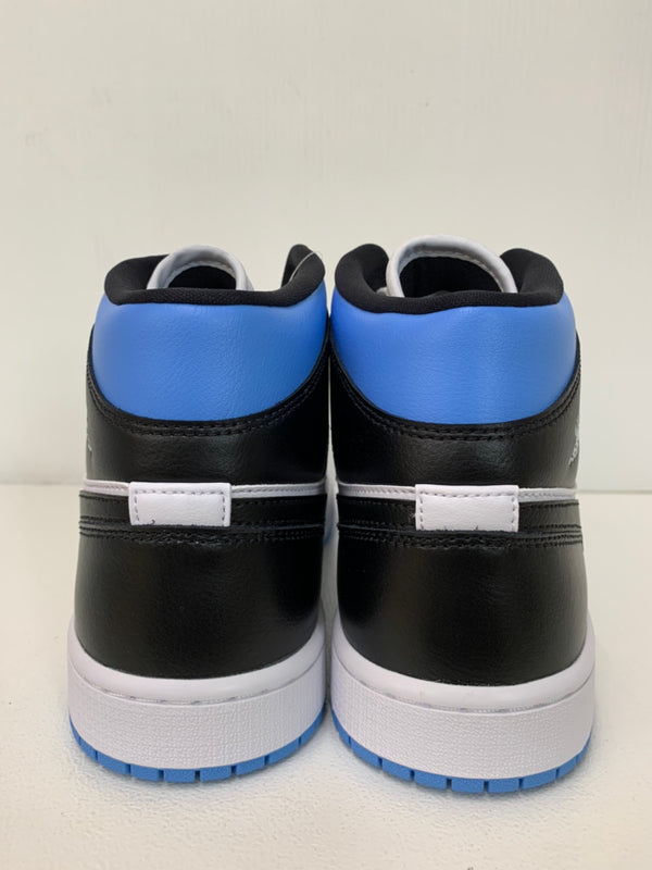 ナイキ NIKE ウィメンズ エア ジョーダン 1 ミッド WMNS AIR JORDAN 1 MID WHITE/BLACK-UNIVERSITY BLUE BQ6472-102 メンズ靴 スニーカー ロゴ ブルー 201-shoes162