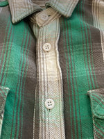 ジェラード JELADO ネルシャツ チェックシャツ グリーン系 緑 ボタン made in JAPAN 長袖 サイズ3 長袖シャツ チェック グリーン 101MT-521