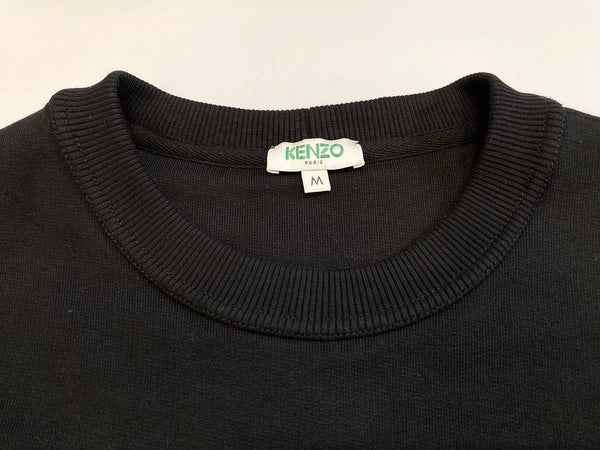 ケンゾー KENZO Dual Fabric Sweatshirt プルオーバー トレーナー スウェット 黒  F955SW1924MC スウェット ロゴ ブラック Mサイズ 101MT-1897