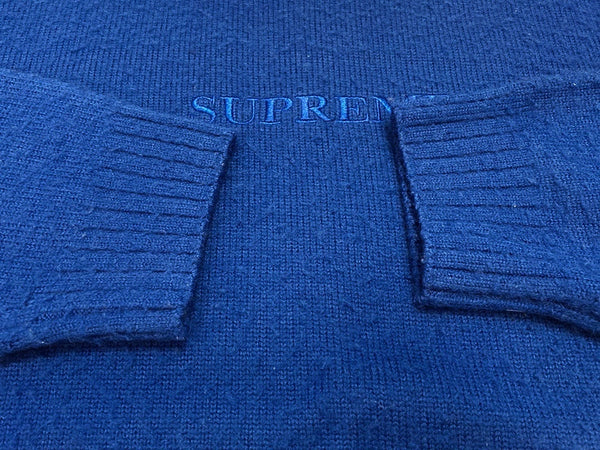 シュプリーム SUPREME Pilled Sweater Royal 21FW プルオーバー ニット 青 XL セーター ロゴ ブルー LLサイズ 101MT-2101