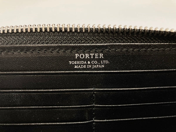 ポーター PORTER YOSHIDA＆CO ラウンドジップ 長財布 ブラック系 黒 Made in JAPAN 日本製 3131 E 財布・ケース メンズ財布 ロゴ ブラック 101wallet-32