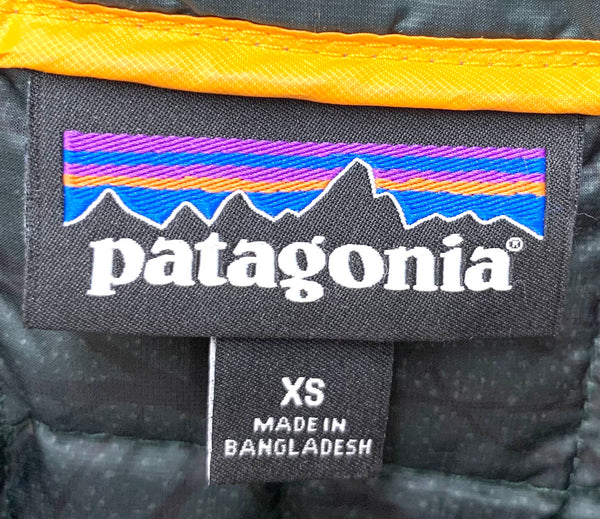 パタゴニア PATAGONIA Vネックプルオーバー ダウン STY52520 スウェット ロゴ グリーン SSサイズ 201MT-1763