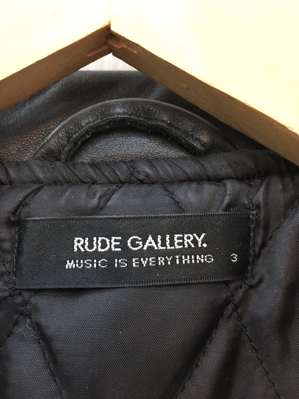 ルードギャラリー RUDE　GALLERY レザージャケット ジャケット 無地 ブラック 3サイズ