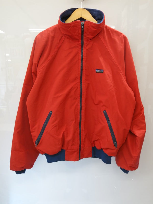 パタゴニア PATAGONIA patagonia ナイロンジャケット 厚手シェルドシンチラ 80S 80年代 USA製 赤  CUT4482 ジャケット ロゴ レッド Lサイズ 101MT-185