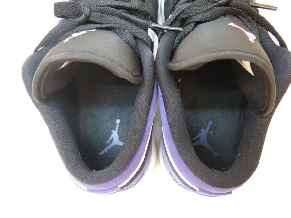 JORDAN/ジョーダン/AIR JORDAN/エアジョーダン/靴/スニーカー/カジュアルシューズ/シューズ/553558-125/1 ロー/1 LOW/コートパープル/black-court purple/28cm/ブラック/パープル/紫