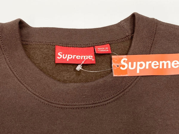 シュプリーム SUPREME Box Logo Crewneck Brown 22AW ボックス ロゴ クルーネック プルオーバー トレーナー スウェット ロゴ ブラウン Lサイズ 101MT-2000