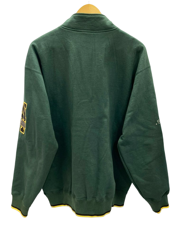 シュプリーム SUPREME Milano Half Zip Pullover Dark Green ハーフジップ プルオーバー トレーナー ワッペン グリーン系 緑  スウェット ロゴ グリーン Lサイズ 101MT-1445