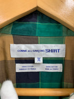 コムデギャルソン COMME des GARCONS 半袖シャツ 半袖シャツ チェック グリーン Mサイズ 201MT-139