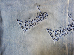 【中古】JUNKMANIA×Levi's ジャンクマニア リーバイス ボタンフライ 刺繍 ブルー系 デニム