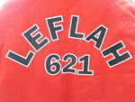 LEFLAH レフラー ROUNDABOUT NO REGRET 中綿コットン コーチジャケット ジャケット JKT レッド 赤 カモフラ アウター ワッペン バックロゴ 刺繍 メンズ サイズL (TP-855)