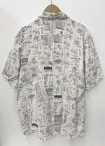 シュプリーム SUPREME Receipts Rayon S/S Shirt 2020AW レシート 半袖シャツ 総柄 ホワイト LLサイズ 201MT-218