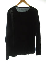 YOHJI YAMAMOTO ヨウジヤマモト Ground Y グラウンド ワイ Straight vertical line Long sleeve カラーコンビカットソー 長袖カットソー ロンT ブラック 黒 メンズ サイズ1 GA-T13-802 (TP-868)