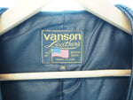 バンソン VANSON レザーベスト サイド編み上げ 本革 サイズ36 アメリカ製 黒 ベスト 無地 ブラック 101MT-409