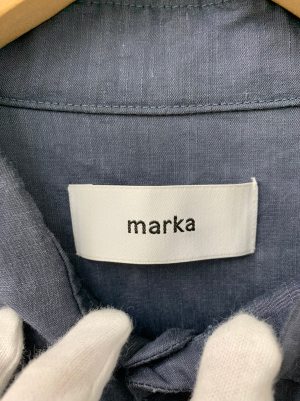 マーカ marka ワイド フィット シャツ WIDE FIT SHIRT 日本製 M21B-01SH02C 長袖シャツ 無地 グレー 201MT-1028