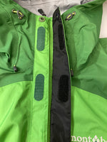 モンベル mont‐bell サンダーパス ジャケット Men's #1128344 ドライテック3レイヤー エバーグリーン×プライムグリーン EG/PG ジャケット ナイロン 緑 グリーン系 フード ロゴ  ジャケット ロゴ グリーン Mサイズ 101MT-526