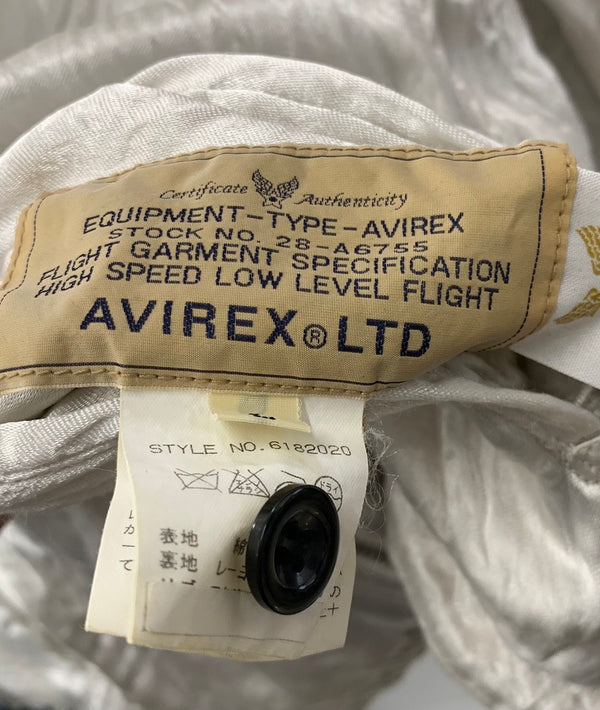 アヴィレックス AVIREX ベトナムジャケット スカジャン リバーシブル ジャケット ロゴ ブラック Lサイズ 201MT-1842