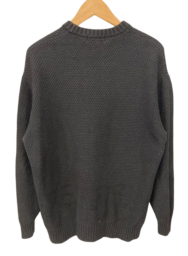 シュプリーム SUPREME sweater コットン 綿ニット セーター 黒 ロゴ セーター 無地 ブラック Lサイズ 101MT-1198