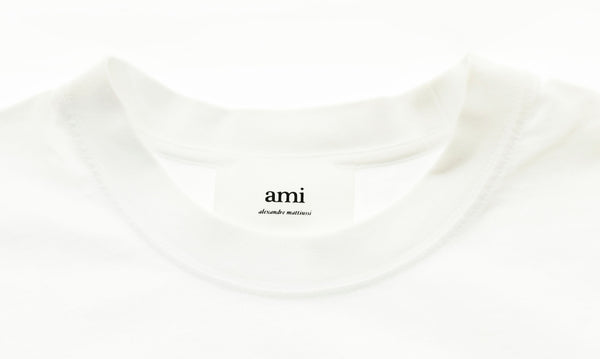 アミ AMI  刺繍 プリント 半袖Tシャツ 白 BFUTS001  Tシャツ 刺繍 ホワイト 103MT-99