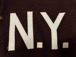 ミッチェルアンドネス MITCHELL&NESS ミッチェル ＆ ネス USA製 オールメルトン バーシティジャケット N.Y. ジャケット ネイビー系 紺  ジャケット ロゴ ネイビー Lサイズ 101MT-1698