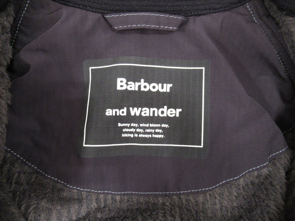 and wander×Barbour アンドワンダー バブアー Barbour rip jacket バブアーリップジャケット コラボ アウター アウトドア 厚ジャケット JKT ブラック 黒 タグ付き ロゴ ジップ made inJAPAN 日本製 サイズ4 メンズ 574-0211057 (TP-823)