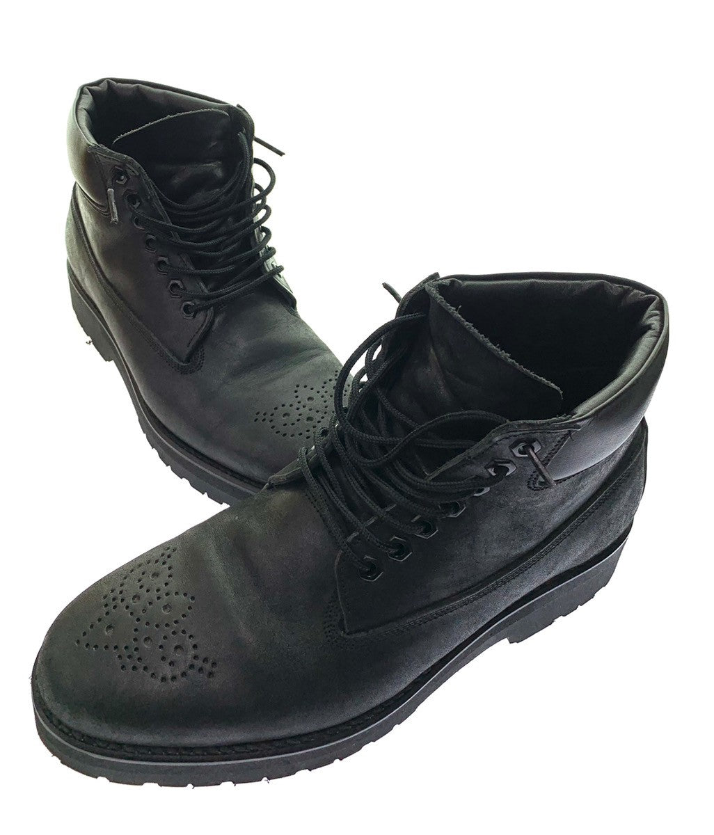 クーティー COOTIE PRODUCTIONS 7 Hole Lace Up Boots vibram ソール メンズ靴 ブーツ その他 ロゴ  ブラック 26cm 201-shoes650 | 古着通販のドンドンサガール