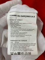 コムデギャルソン COMME des GARCONS シャツ SHIRT レイヤード 長袖 カットソー W27113 ロンT 無地 レッド Sサイズ 201MT-1391