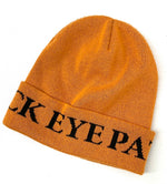 【中古】ブラックアイパッチ Black eye patch ニットキャップ ビーニー 帽子 メンズ帽子 ニット帽 ロゴ オレンジ 201goods-155