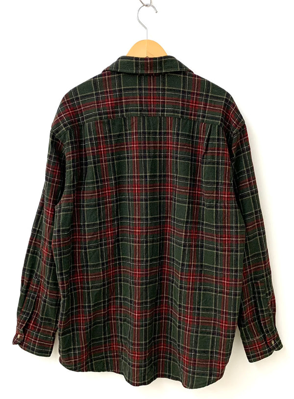ペンドルトン PENDLETON ネルシャツ ウールシャツ USA製 29685 長袖シャツ チェック グリーン LLサイズ 201MT-1077