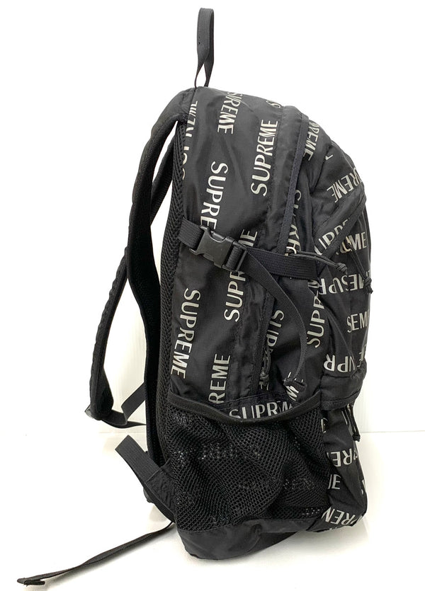 シュプリーム SUPREME 16AW 3M Reflective Repeat Backpack バッグ メンズバッグ バックパック・リュック ロゴ ブラック 201goods-175
