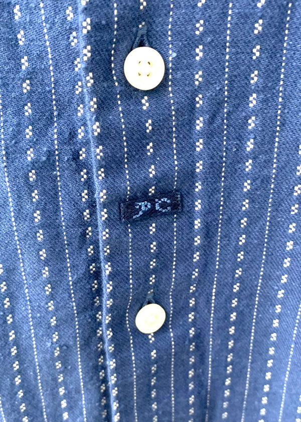 ポータークラシック PORTER CLASSIC 半袖シャツ シャツ ロゴ ネイビー Lサイズ 201MT-1955
