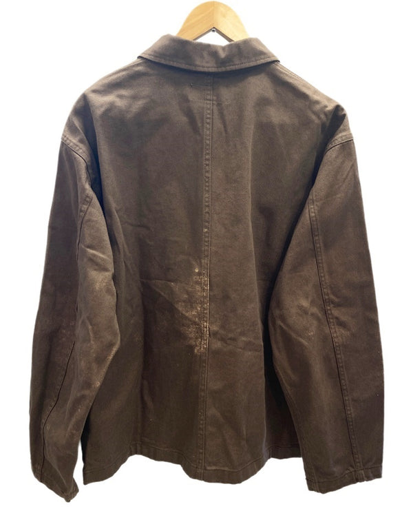 ステューシー STUSSY Spotted Bleach Chore Jacket カバーオール  115575 ジャケット ロゴ ブラウン Lサイズ 101MT-1851