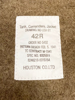 ヒューストン HOUSTON U.S. ARMY COMBAT JACKET コンバットジャケット タンカースジャケット FURY フューリー TAN ミリタリー Made in JAPAN 日本製 アウター カーキ系 ベージュ系 5B-FR 42R Tシャツ 無地 カーキ 101MT-1648