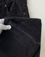 【中古】アベイシングエイプ A BATHING APE デニムパンツ  デニム 刺繍 ブラック Sサイズ 201MB-141