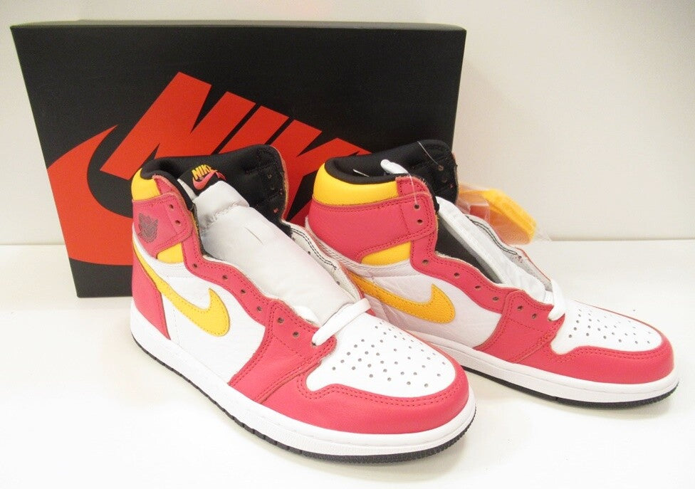 NIKE AIR JORDAN 1 RETRO HIGH OG LIGHT FUSION RED/BLACK-WHITE AJ1 ナイキ  エアジョーダン 1 レトロ ハイ オリジナル ライトフュージョンレッド/ブラック-ホワイト メンズ スニーカー シューズ 靴 サイズ 26cm ...