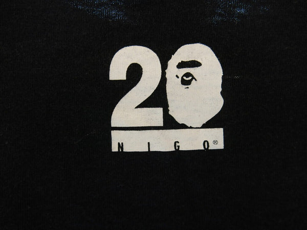 A BATHING APE ア ベイシング エイプ 孫悟空 20TH 20周年 到達天竺 BAPE Tシャツ プリント ロゴ made inJAPAN 日本製 ブラック 黒 Tシャツ 半袖 メンズ サイズM (TP-871)