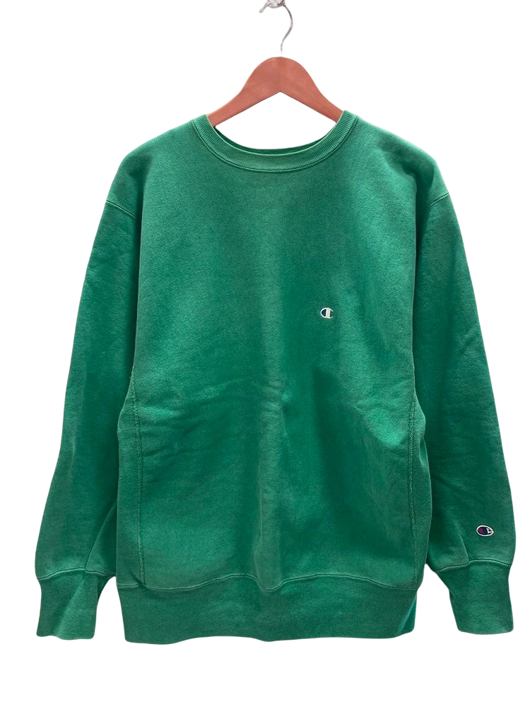 チャンピオン Champion 90s リバースウィーブ REVERSE WEAVE ヴィンテージ スウェット プルオーバー トップス アメリカ製 USA製 緑 XL スウェット 無地 グリーン LLサイズ 101MT-1620