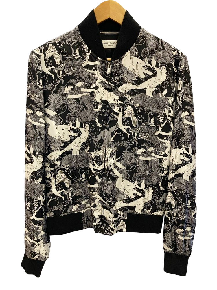 サンローラン Saint Laurent SAINT LAURENT PARIS PRINTED SILK BOMBER